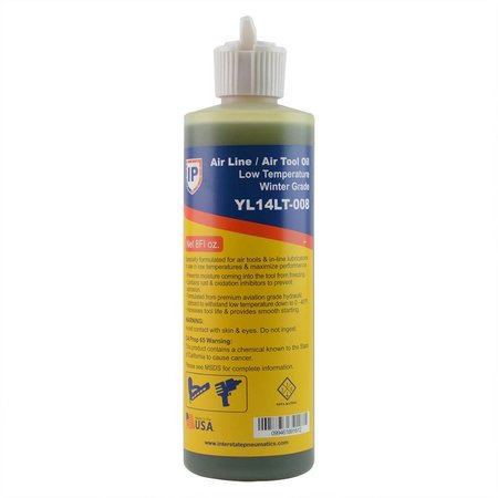 INTERSTATE PNEUMATICS Winter-Grade Low Temperature Air Tool Oil - 8 oz. YL14LT-008